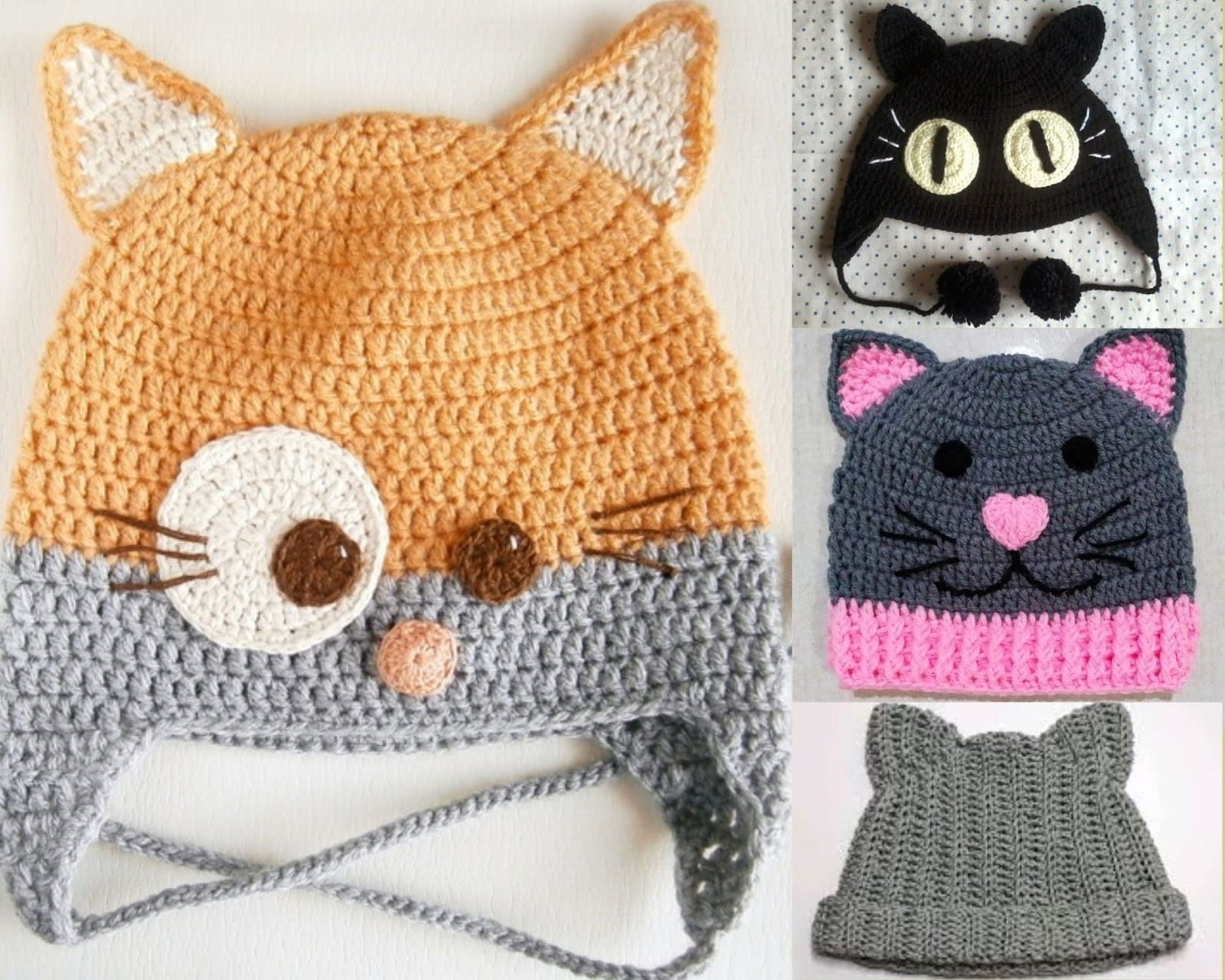 crochet kitten cap