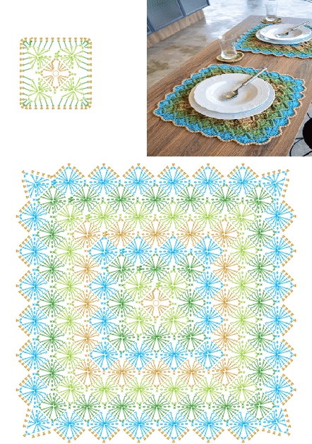 crochet table placemat