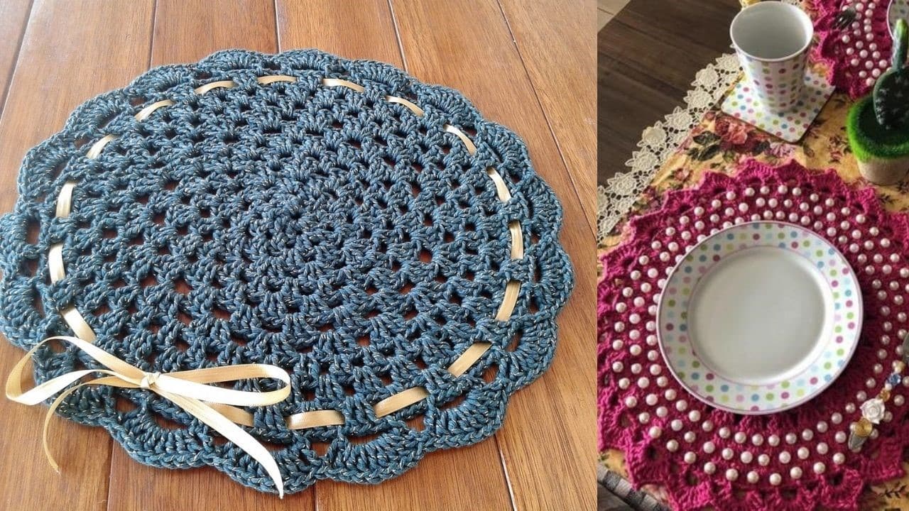 crochet table placemat