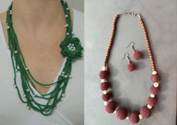 crochet necklace