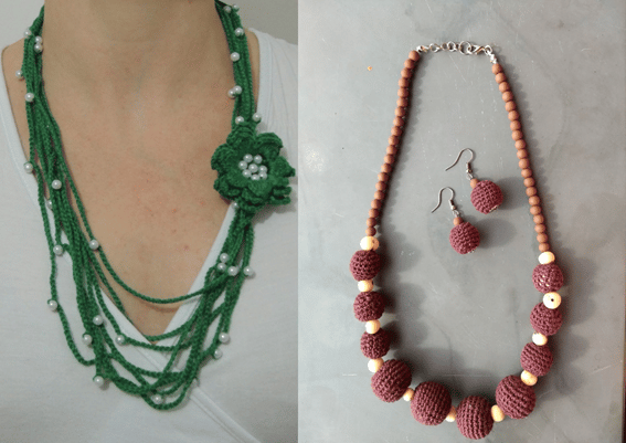 crochet necklace