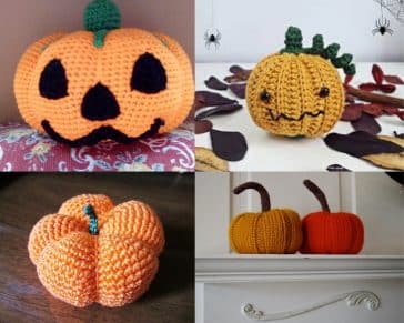 crochet pumpkin for Halloween