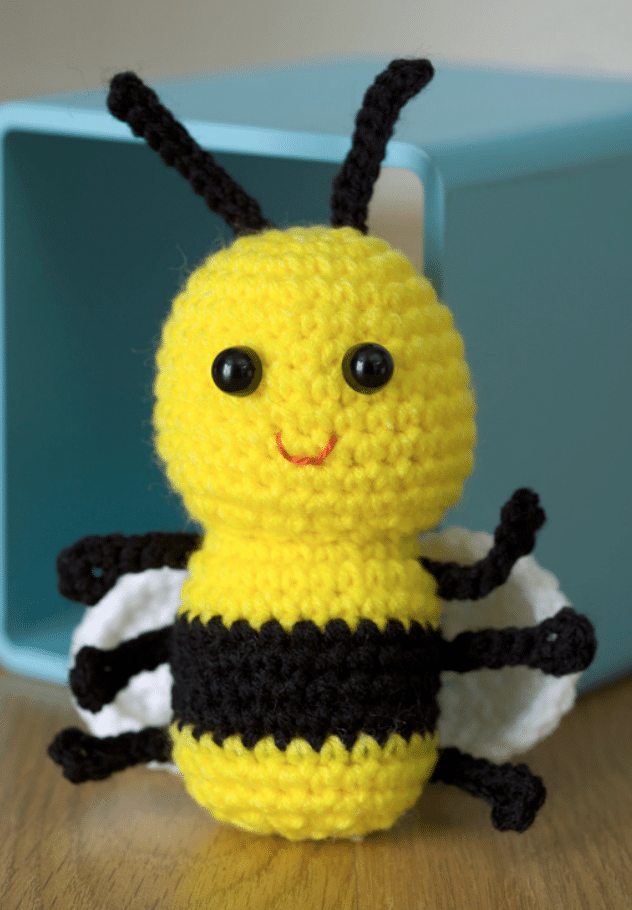 Cute crochet baby bee