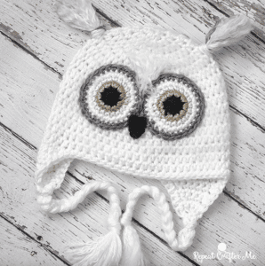 Owl crochet hat