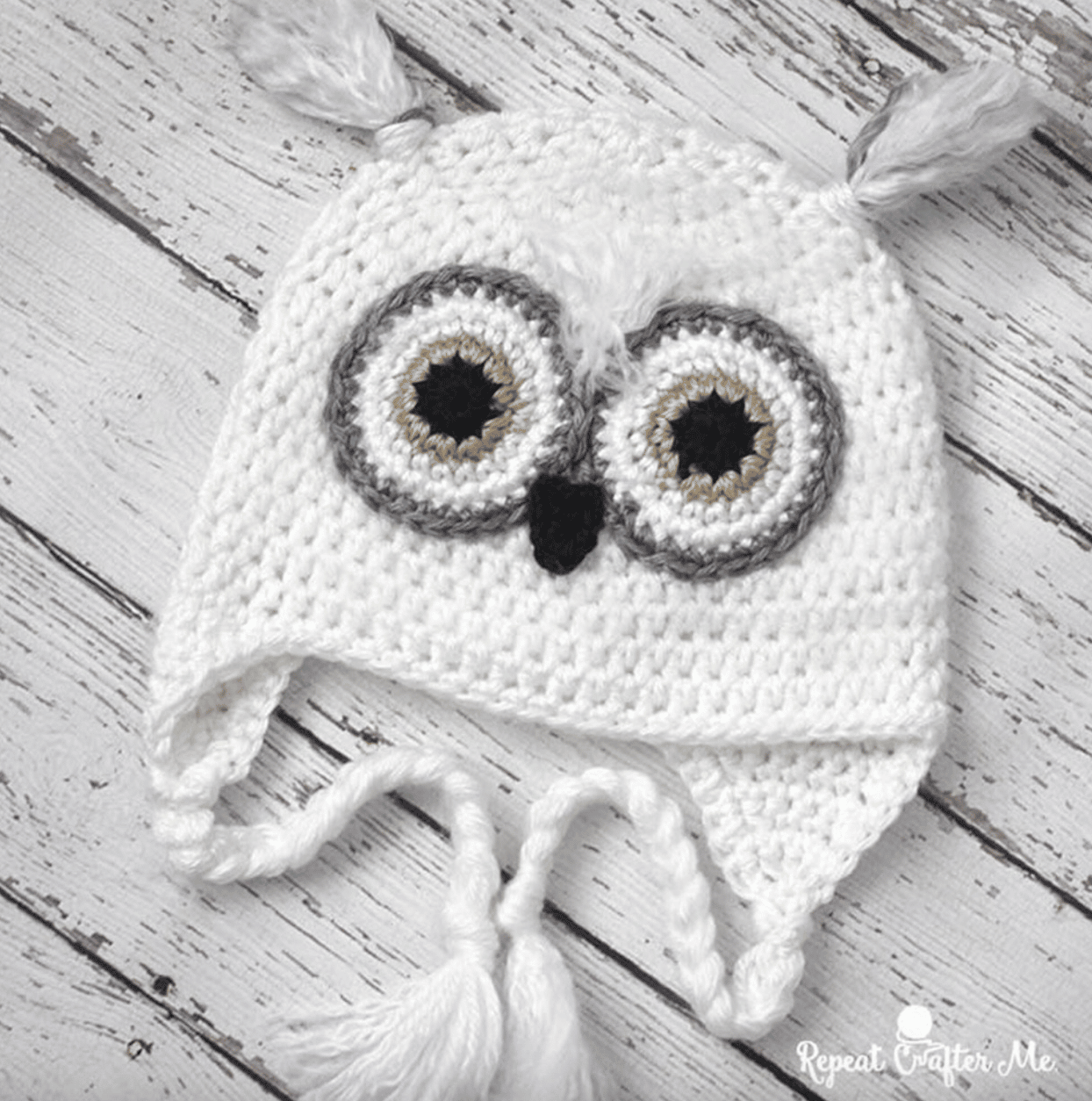owl crochet hat